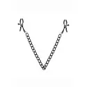 Black Metal Nipple Clamps with Chain