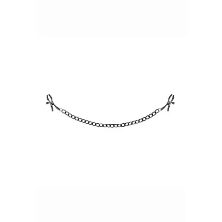 Pinças para Mamilos com Corrente em Metal Preto - Bedroom Fantasies