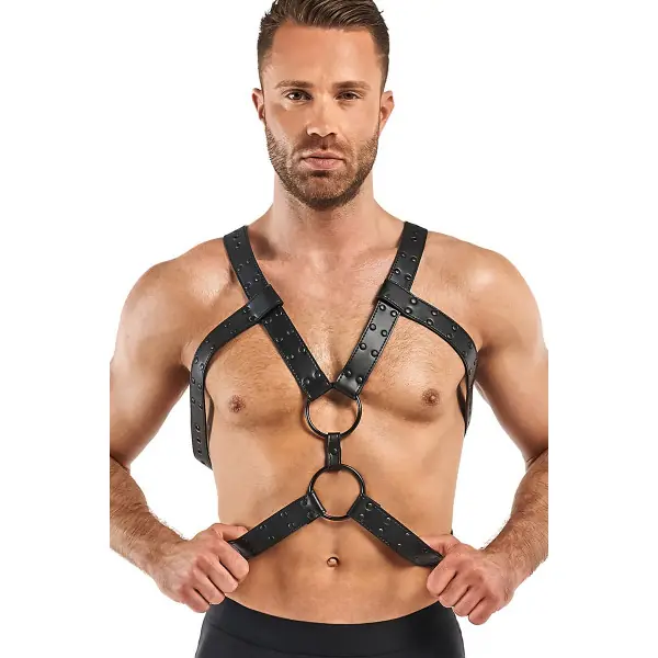 Harness de Peito em Y Preto Vegan — Rocco - Bedroom Fantasies