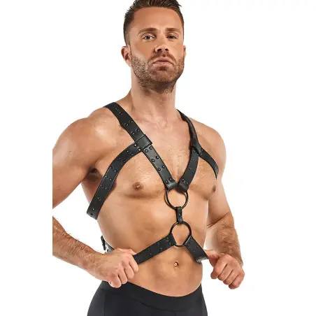 Harness de Peito em Y Preto Vegan — Rocco - Bedroom Fantasies