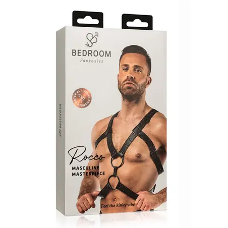 Harness de Peito em Y Preto Vegan — Rocco - Bedroom Fantasies