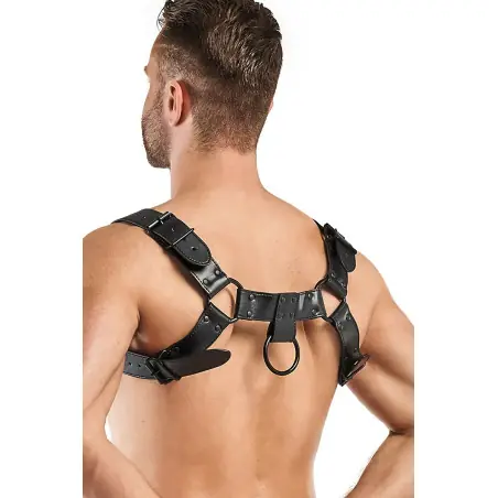 Harness Bulldog de Peito Preto Vegan — Bruno - Bedroom Fantasies