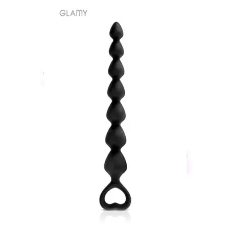 Corrente Anal em Silicone 18 cm - 7 Bolas, Iniciação Suave - 