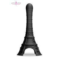 Dildo Silicona Forma Torre Eiffel Negro 21,8 cm