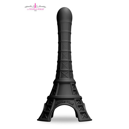 Dildo de Silicone Forma Torre Eiffel Preto 21,8 cm - La tour est folle