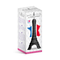 Dildo de Silicone Forma Torre Eiffel Preto 21,8 cm - La tour est folle