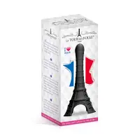Dildo de Silicone Forma Torre Eiffel Preto 21,8 cm - La tour est folle