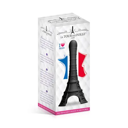 Dildo de Silicone Forma Torre Eiffel Preto 21,8 cm - La tour est folle