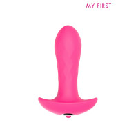 Plug Vibratório Facetado Silicone Médico 8,5 cm — Hush - 