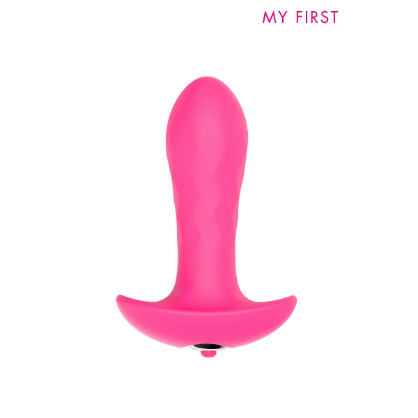 Plug Vibratório Facetado Silicone Médico 8,5 cm — Hush - 
