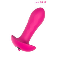 Plug Vibratório Facetado Silicone Médico 8,5 cm — Hush - 