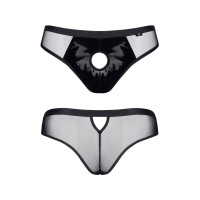 Slip type brésilien noir ouvert - Regnes
