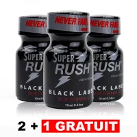 Lote 3 Super Rush Black Label 9ml incluyendo 1 Gratis