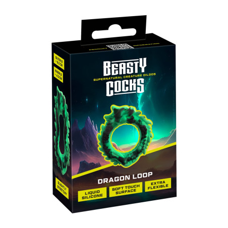 Anel peniano texturizado em silicone — Dragon Loop - Beasty Cocks