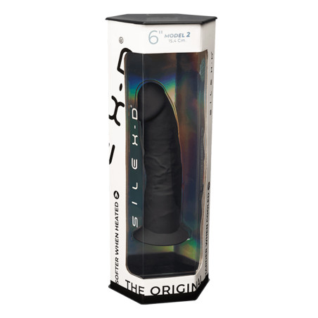Dildo realista preto compacto 15,4 cm — Model 2 - SilexD