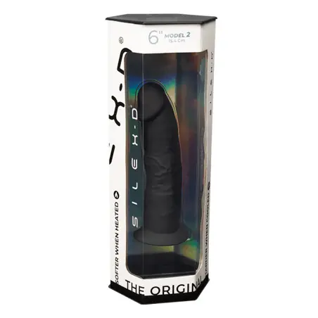Dildo realista preto compacto 15,4 cm — Model 2 - SilexD