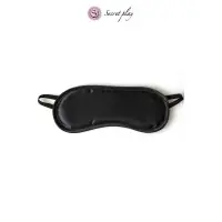 Black Padded Satin-Feel Blindfold — Black Blindfold