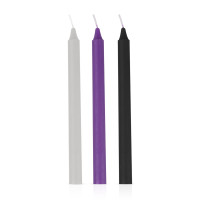 3 Bougies BDSM Basse Température - Wax Play, 17,5 cm