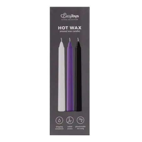3 Velas BDSM de Baixa Temperatura - Wax Play, 17,5 cm - Easytoys Fetish Collection