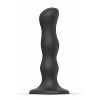 Internal Ball Suction Cup Dildo, Black, Size XL 17.7 cm - Geisha Balls