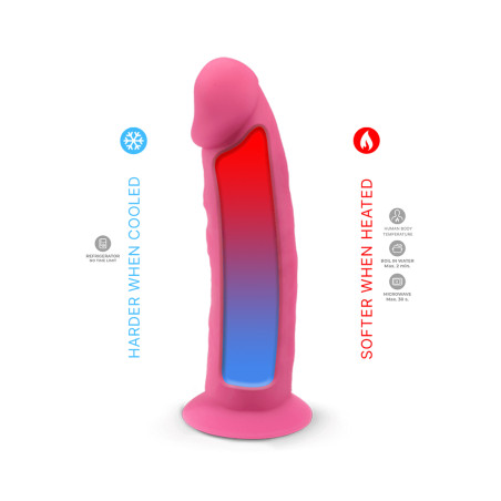 Dildo realista rosa fosforescente 15,4 cm — Model 2 - SilexD