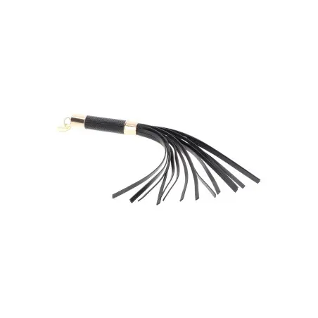 Piccolo flogger vegano nero e oro rosa 33 cm - Signature Flogger Dona