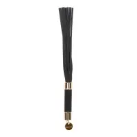 Piccolo flogger vegano nero e oro rosa 33 cm - Signature Flogger Dona