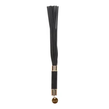 Piccolo flogger vegano nero e oro rosa 33 cm - Signature Flogger Dona