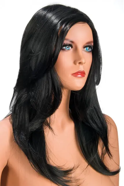 Peruca Comprida Ondulada Volume Castanho Escuro — Olivia