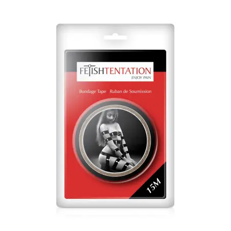 Self-Adhesive Black PVC Bondage Tape 15 m x 5 cm