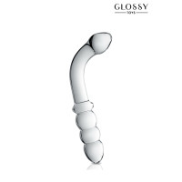 Dildo de Vidro Curvo Dupla Extremidade 22 cm — Glossy n°8 Dildo de Vidro Curvo Dupla Extremidade 22 cm — Glossy n°8