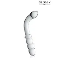 Gode Verre Coudé Double Extrémité 22 cm — Glossy n°8