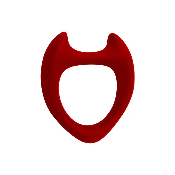 Cockring Toro L - Silicone Vermelho com Cornos, Ø 3,3 cm - Wooomy