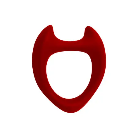 Cockring Toro L - Silicone Vermelho com Cornos, Ø 3,3 cm - Wooomy