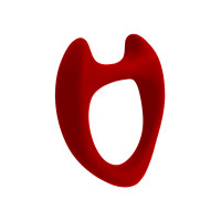 Cockring Toro L - Silicone Vermelho com Cornos, Ø 3,3 cm - Wooomy