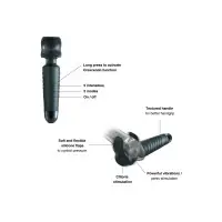 Masturbador vibratório wand cabeça flexível - Man Wand Evo Pine Grey