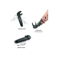 Masturbador vibratório wand cabeça flexível - Man Wand Evo Pine Grey