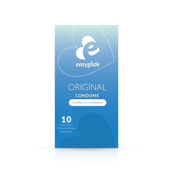 10 Preservativos Lisos 54 mm, Sem Glicerina — Original - Easyglide