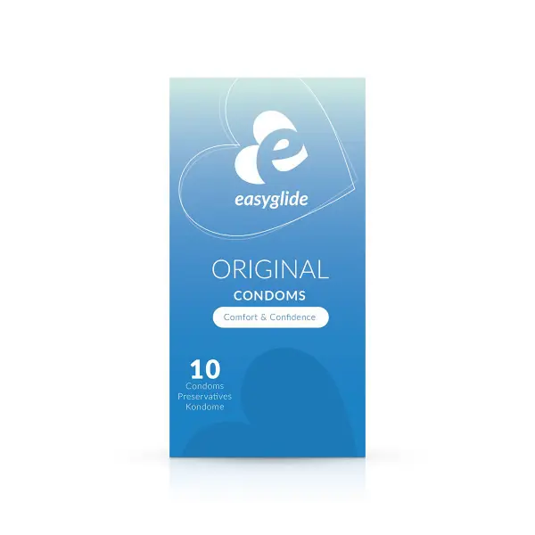 10 Preservativos Lisos 54 mm, Sem Glicerina — Original - Easyglide