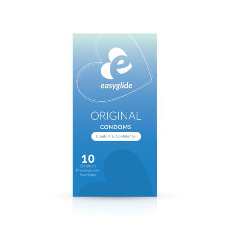 10 Preservativos Lisos 54 mm, Sem Glicerina — Original - Easyglide