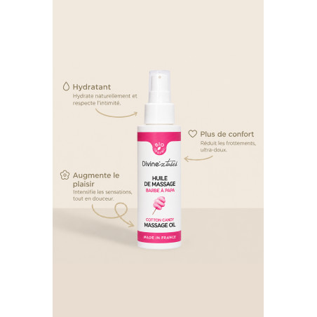 Óleo massagem bio Algodão-Doce - 100 ml - Divinextases