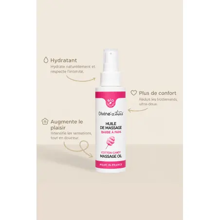 Óleo massagem bio Algodão-Doce - 100 ml - Divinextases