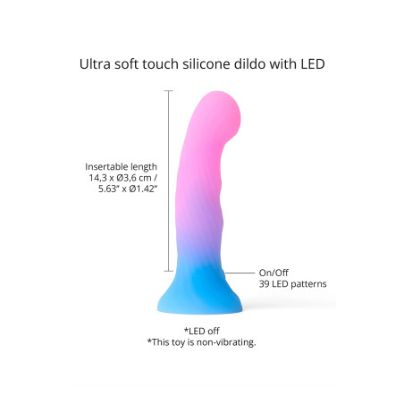 Dildo LED com ventosa 14,3 cm — Candy Loop - 