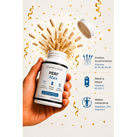Suplemento Vitalidade Homem - 11 Vitaminas, 60 Cápsulas — Perf Max - Divinextases