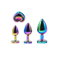 Set de 3 Plugs Anales Progresivos — Crystal Heart X3