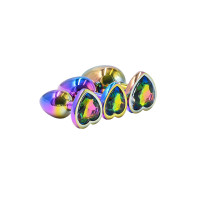 Conjunto de 3 Plugs Anais Progressivos — Crystal Heart X3 - DIK