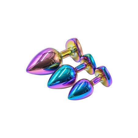 Conjunto de 3 Plugs Anais Progressivos — Crystal Heart X3 - DIK