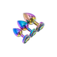 Conjunto de 3 Plugs Anais Progressivos — Crystal Heart X3 - DIK