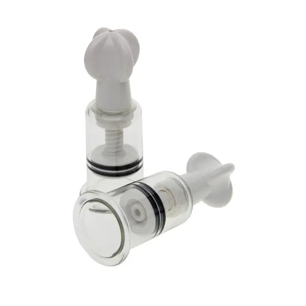 Ventouses à tétons à vis x2, S/M ou M/L - Nipple & Clitoral Suckers