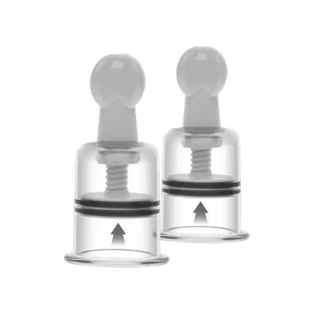Screw Nipple Suckers x2, S/M or M/L - Nipple & Clitoral Suckers